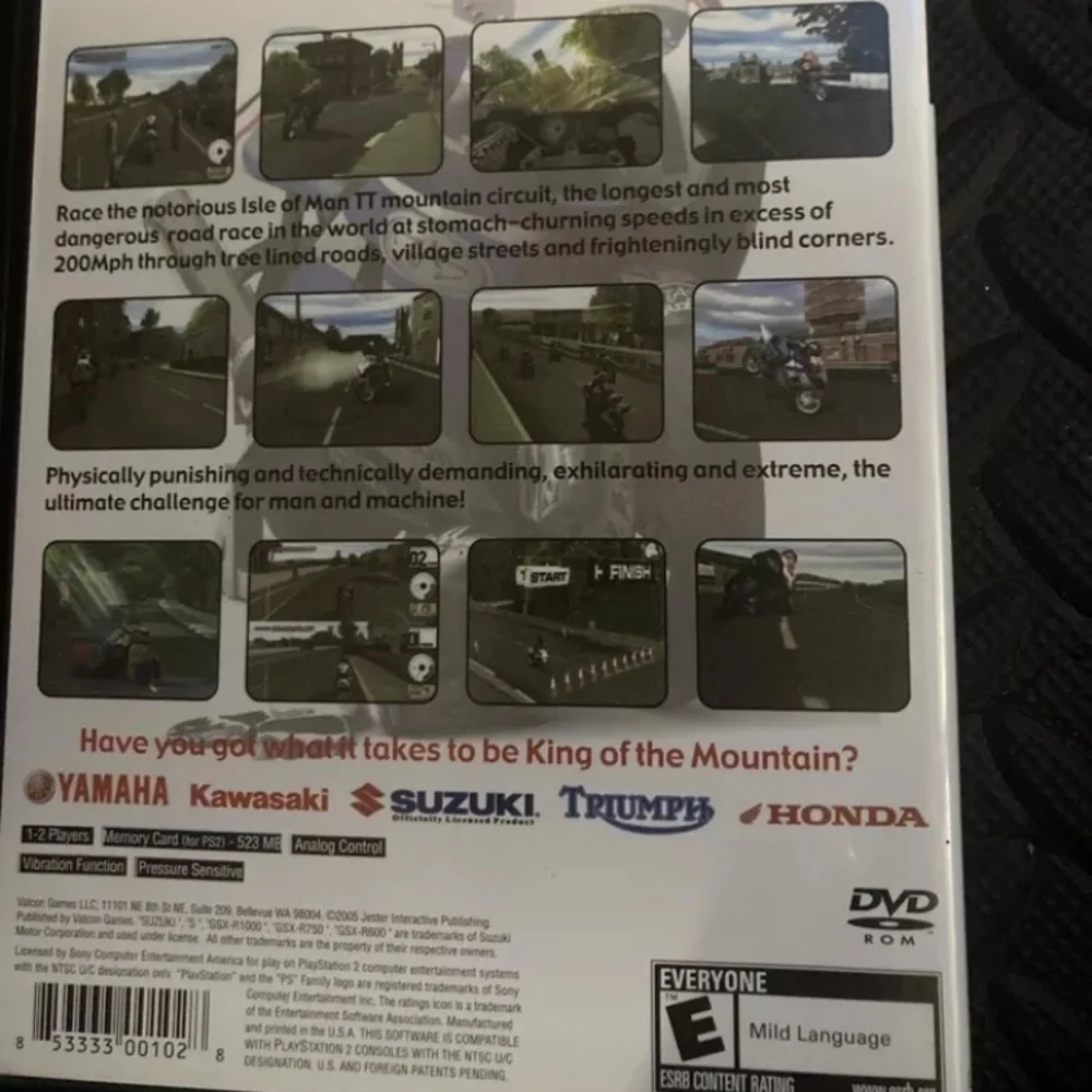 Suzuki TT Superbikes: Real Road Racing (Sony PlayStation 2, 2005) Ps2 game